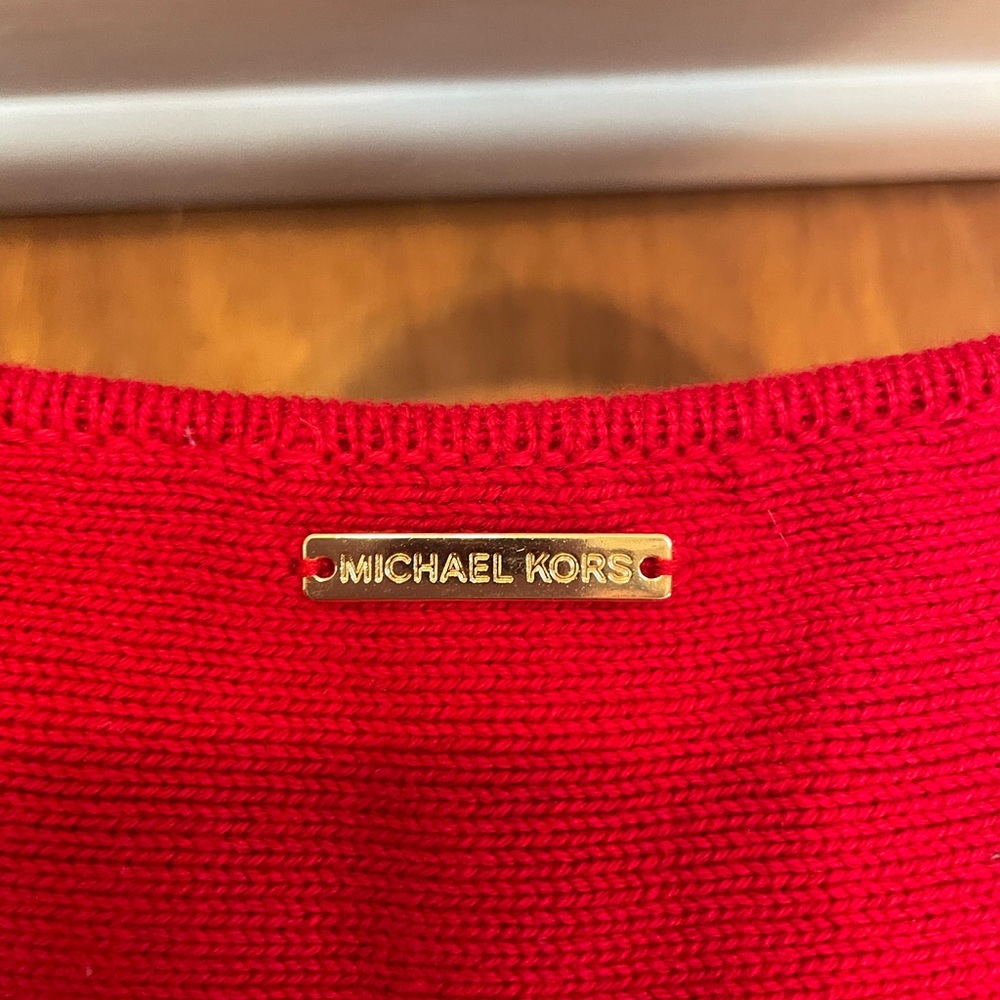 Michael Kors Red Knit Sweater - Picture 2 of 5